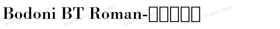 Bodoni BT Roman字体转换